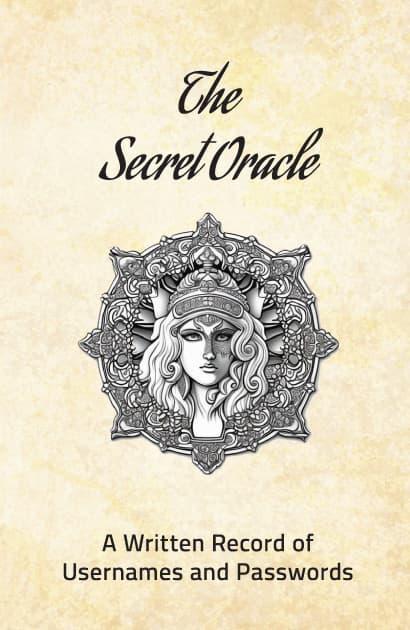 Book cover of The Secret Oracle by Orville R. Wright III — a password security and practical guide journal